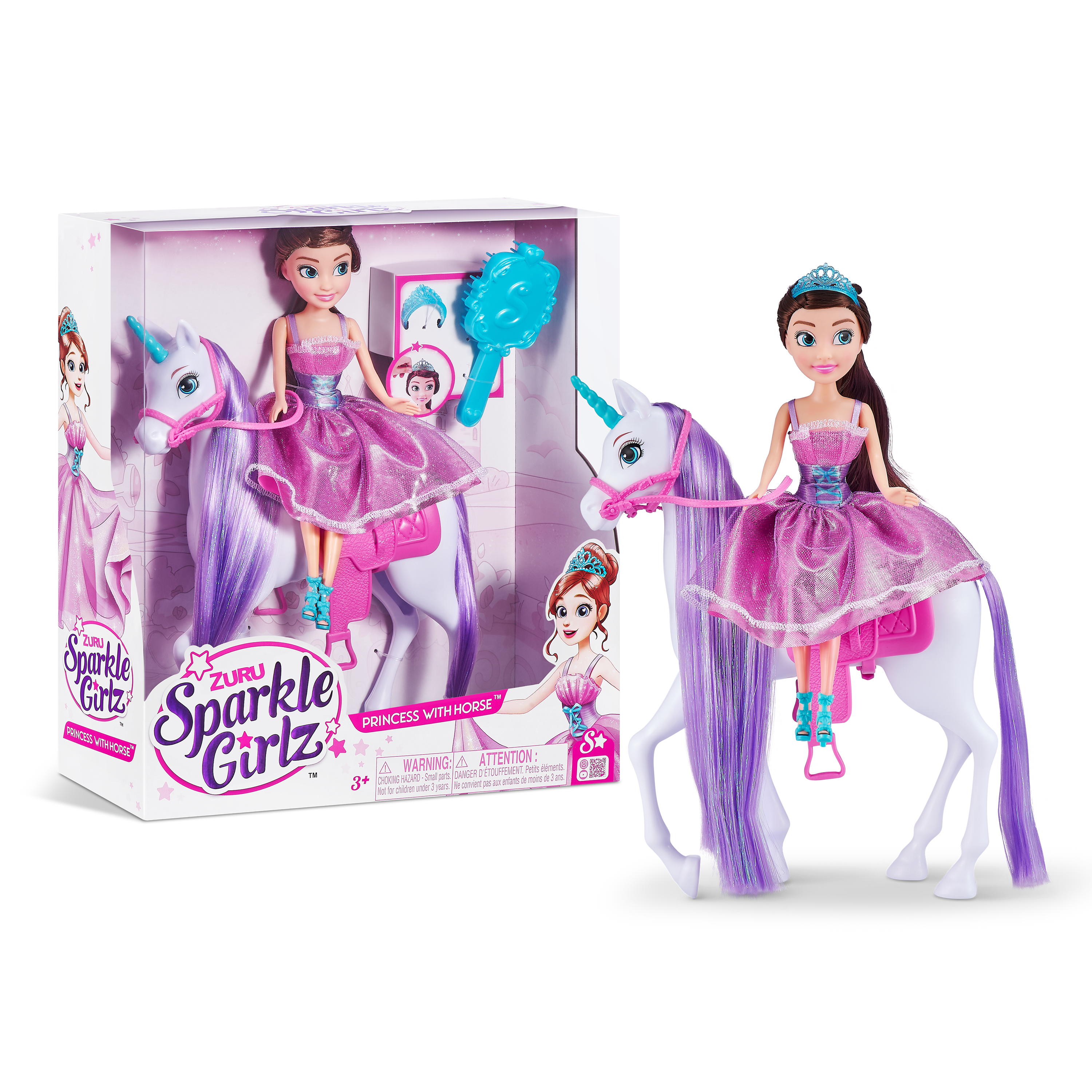 Игровой набор Zuru Кукла принцесса с лошадью Sparkle Girlz— магазин-салютов.рус